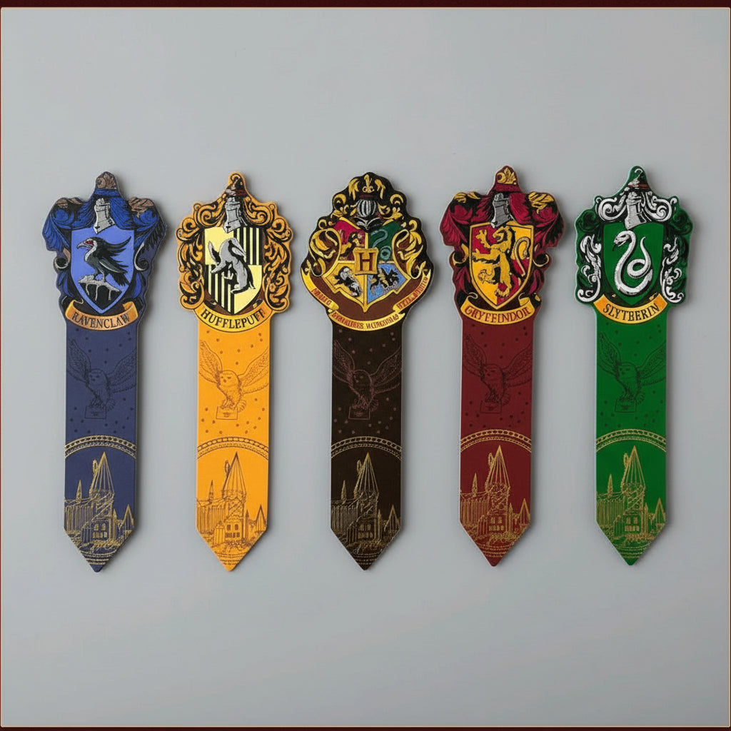 Bookmark - Hogwarts - with Harry Potter - House Crest Collection - Set of 5