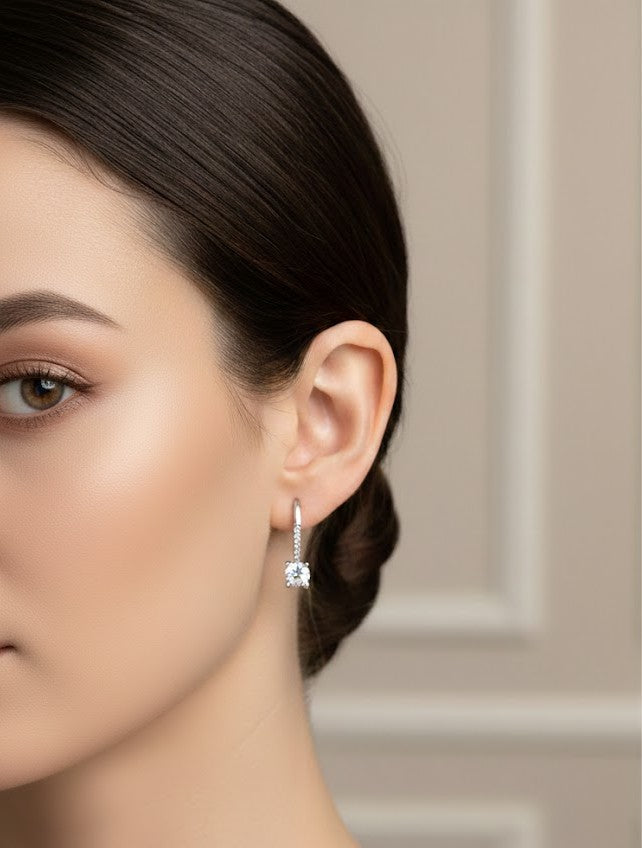 Sweet Dangle Cubic Zirconia Earrings