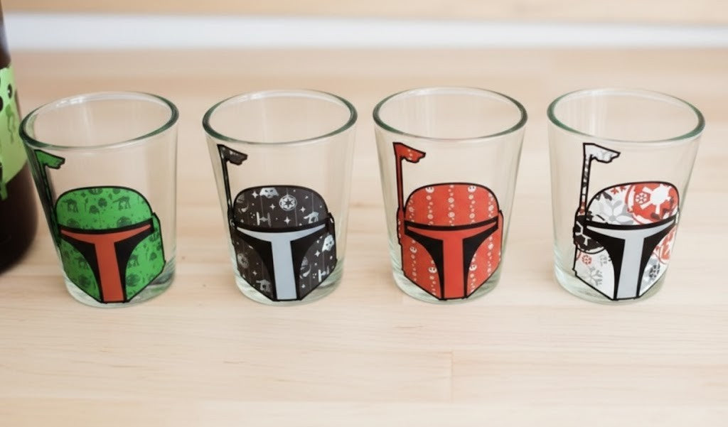 Star Wars Holiday Boba Fett 2.5 oz Mini Shot Glass Set