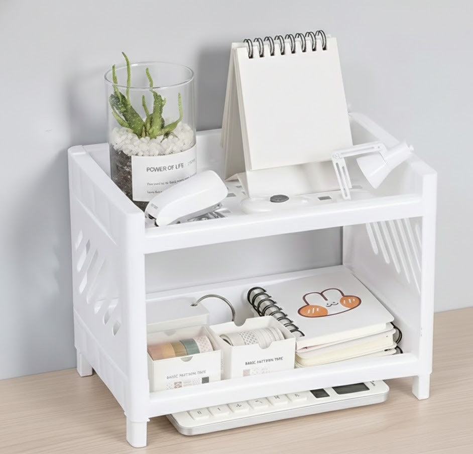 Double Layer Storage Rack for Desktop