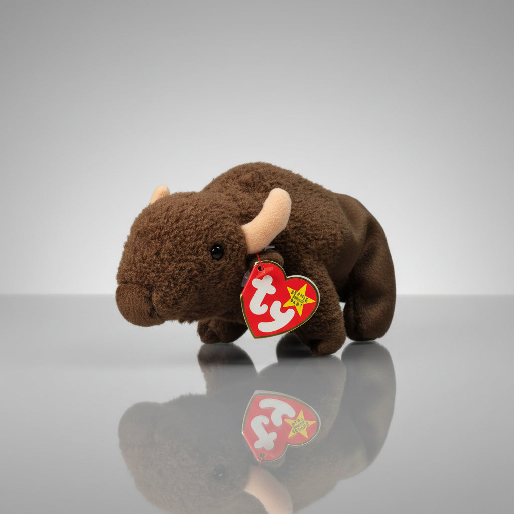 Ty Beanie Baby -  "Roam" Buffalo with Heart Tag