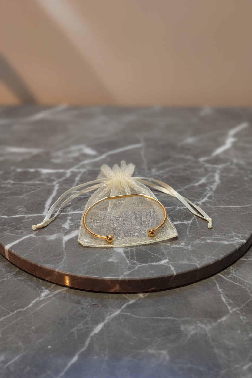 Hand Sanitizer - Champagne Toast - with a Compatible Gold Tone Cuff Bracelet