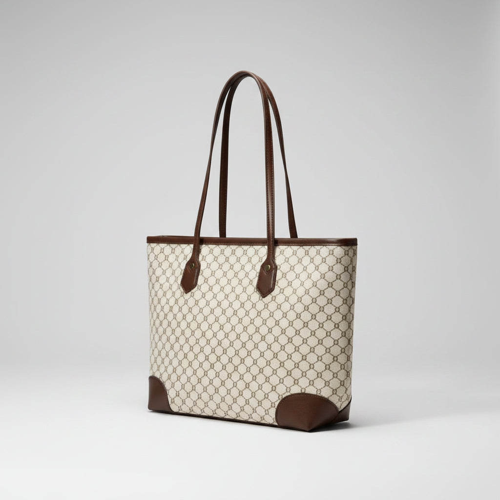Handbag - Vintage Inspired Canvas Tote - Commuter - Shoulder Bag