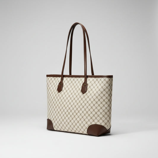 Handbag - Vintage Inspired Canvas Tote - Commuter - Shoulder Bag