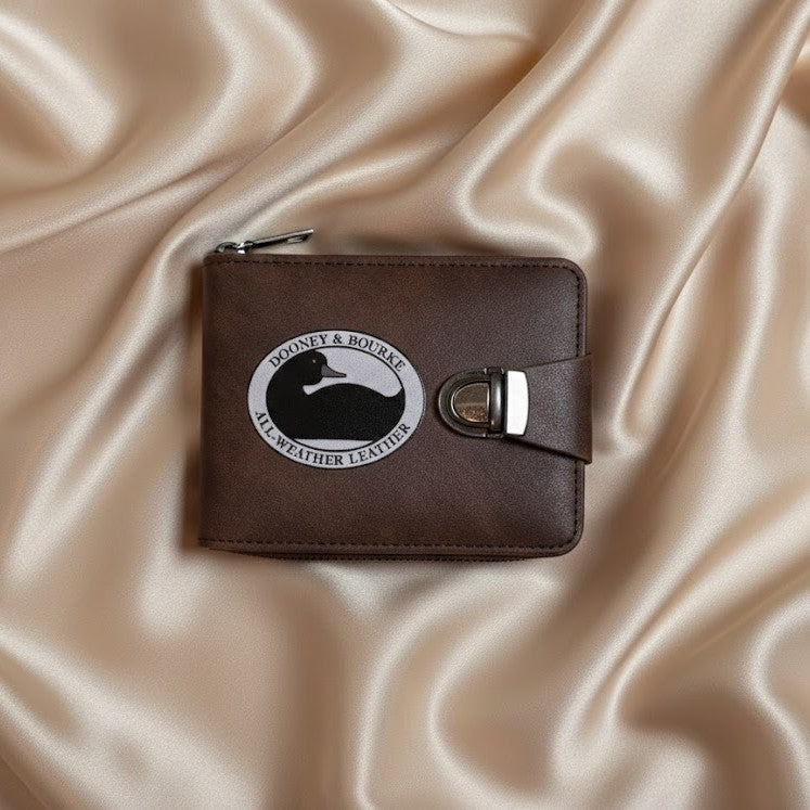 Men's All-Weather Faux Leather Zip Along Wallet