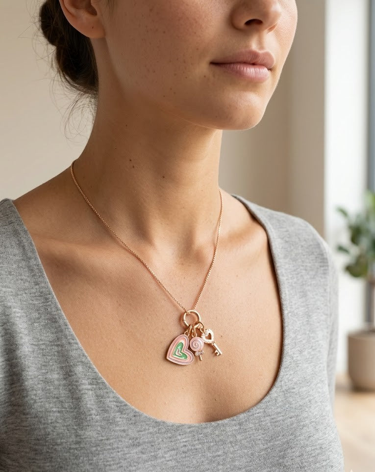 Necklace - Charms with Box Chain - 20"