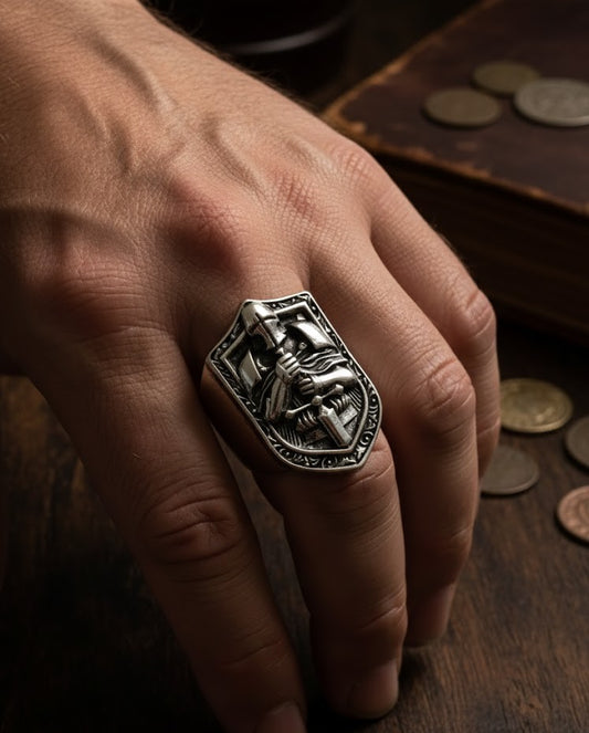 Ring -  Knight Templar Shield Signet - Size 9 - #1063