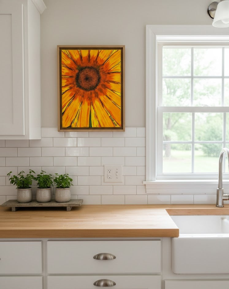 "Vibrant Sunflower" Painting by B. Frost in 2023 - 11"x14"