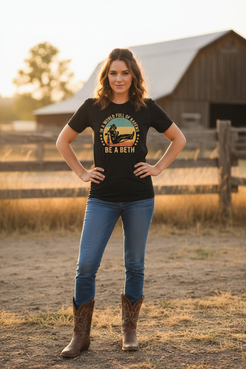 Ladies Tshirt - "In a World Full of Karens Be a Beth" - Size XS