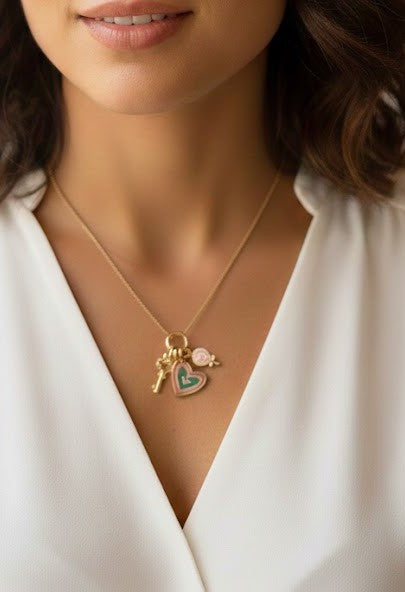 Necklace - Charms with Box Chain - 20"