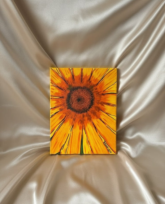 "Vibrant Sunflower" Painting by B. Frost in 2023 - 11"x14"