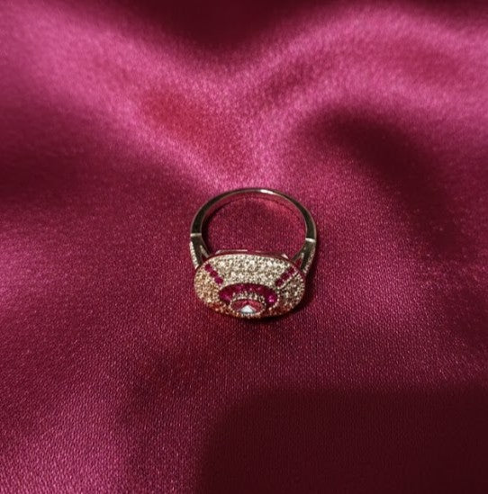 Vintage Style Cocktail Ring - Partridge's Eye - Size 8