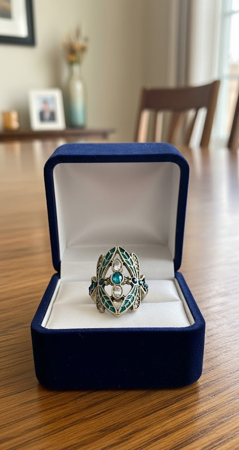 Bohemian Style Dragonfly Ring - Size 9.5